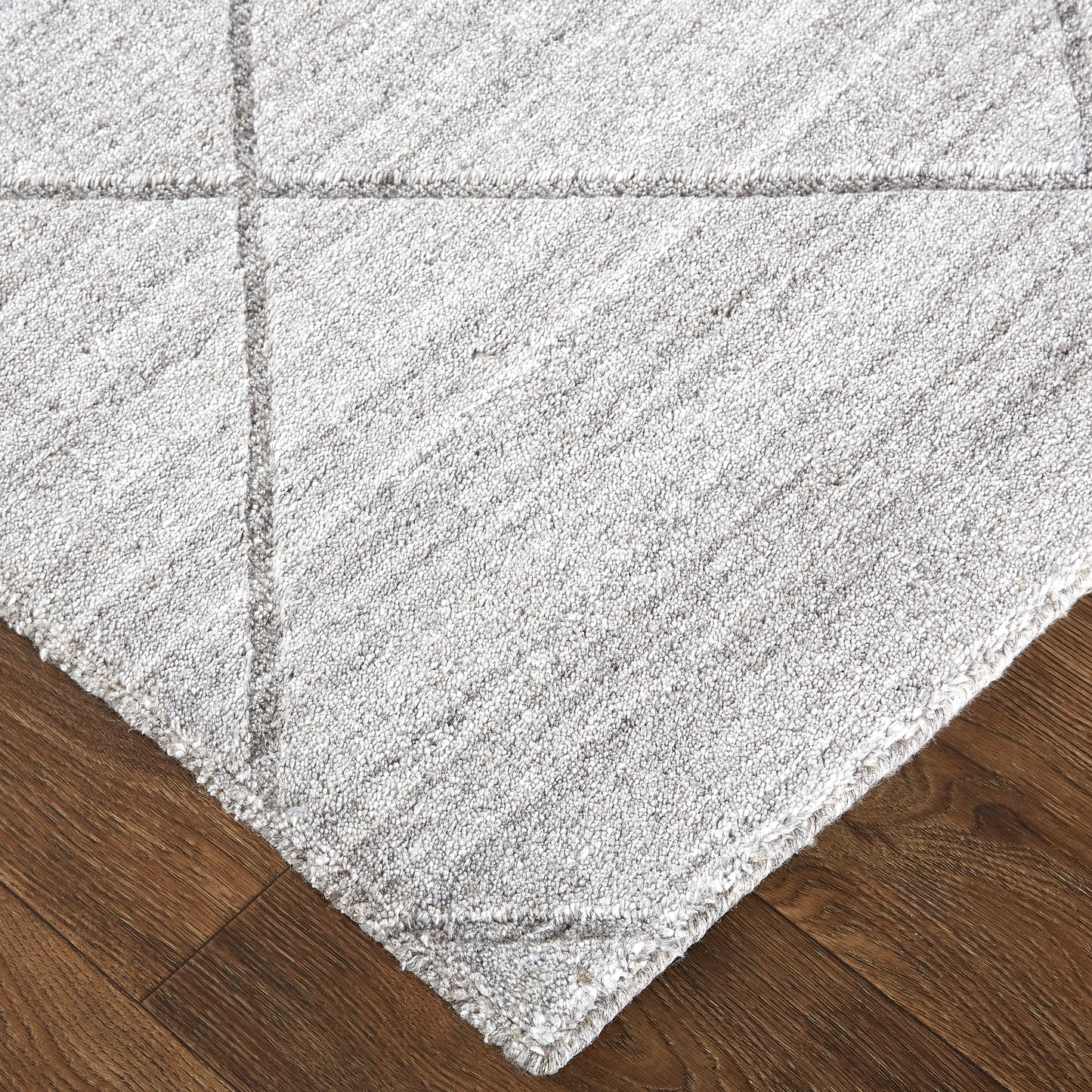 Redford Transitional/Casual/Farmhouse Ivory/Silver Accent Rug
