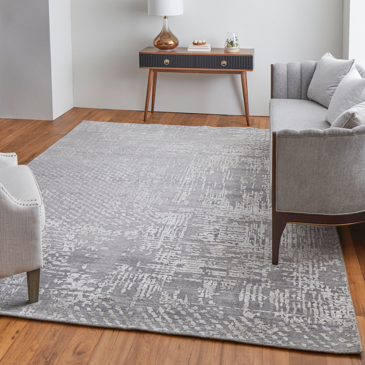 Eastfield Modern/Casual Abstract/Distressed Gray 69A9 - Feizy Rug