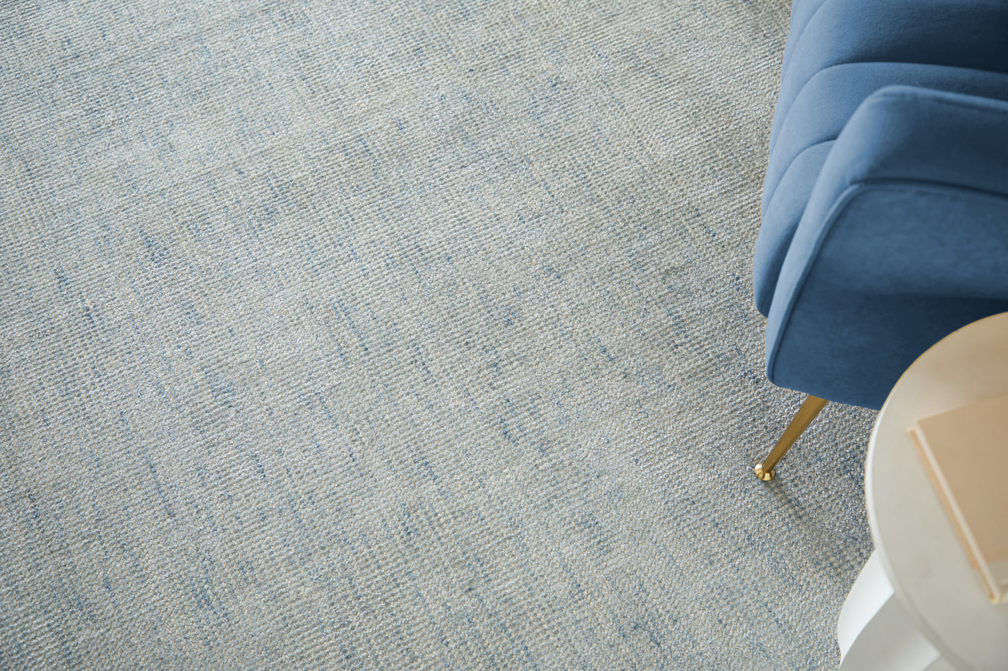 Fleetwood Modern/Casual Solid Gray/Ivory - Feizy Rug