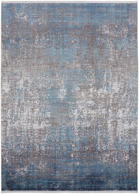 Cadiz Modern/Casual Blue/Gray/Silver Area Rug