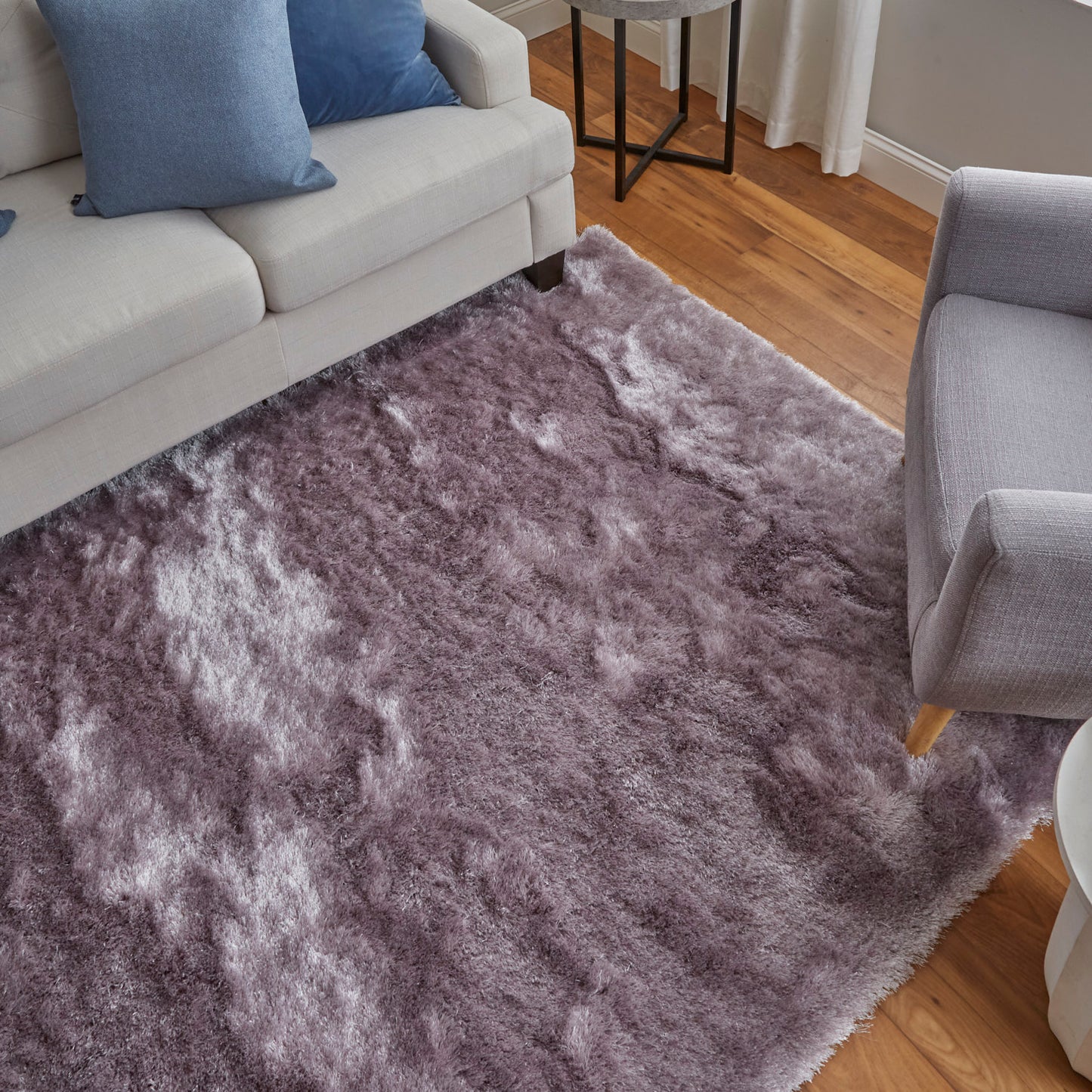 Indochine Modern/Luxury & Glam/Casual Solid Purple - Feizy Rug