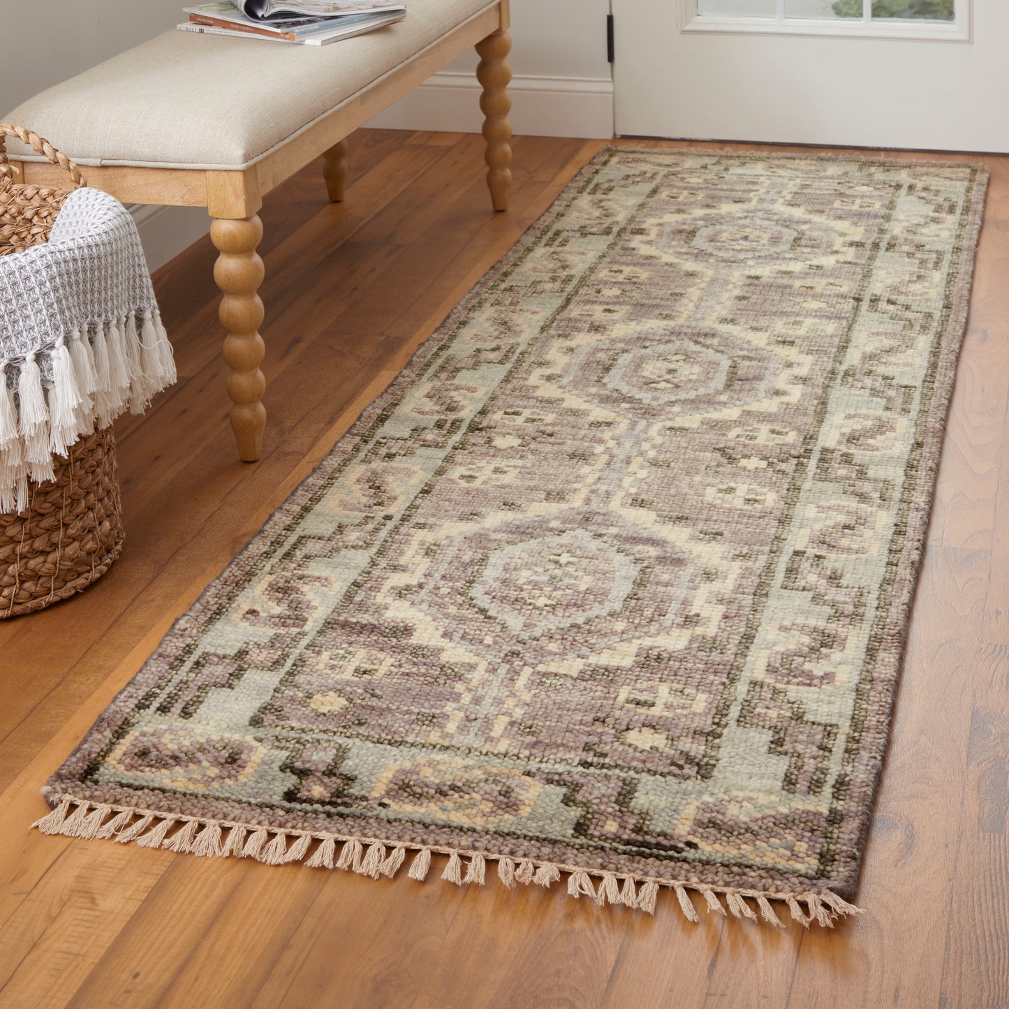 Fillmore Traditional/Classic Diamond/Bordered Brown/Gray - Feizy Rug