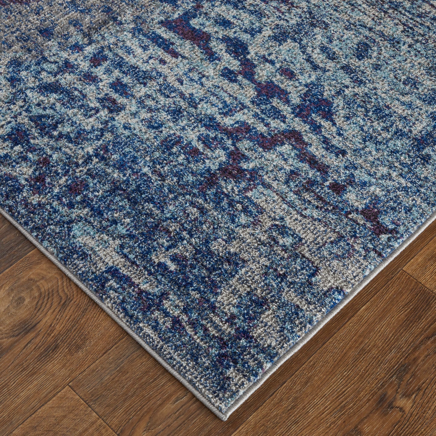 Edgemont Modern/Casual Abstract/Watercolor Blue/Purple/Ivory - Feizy Rug