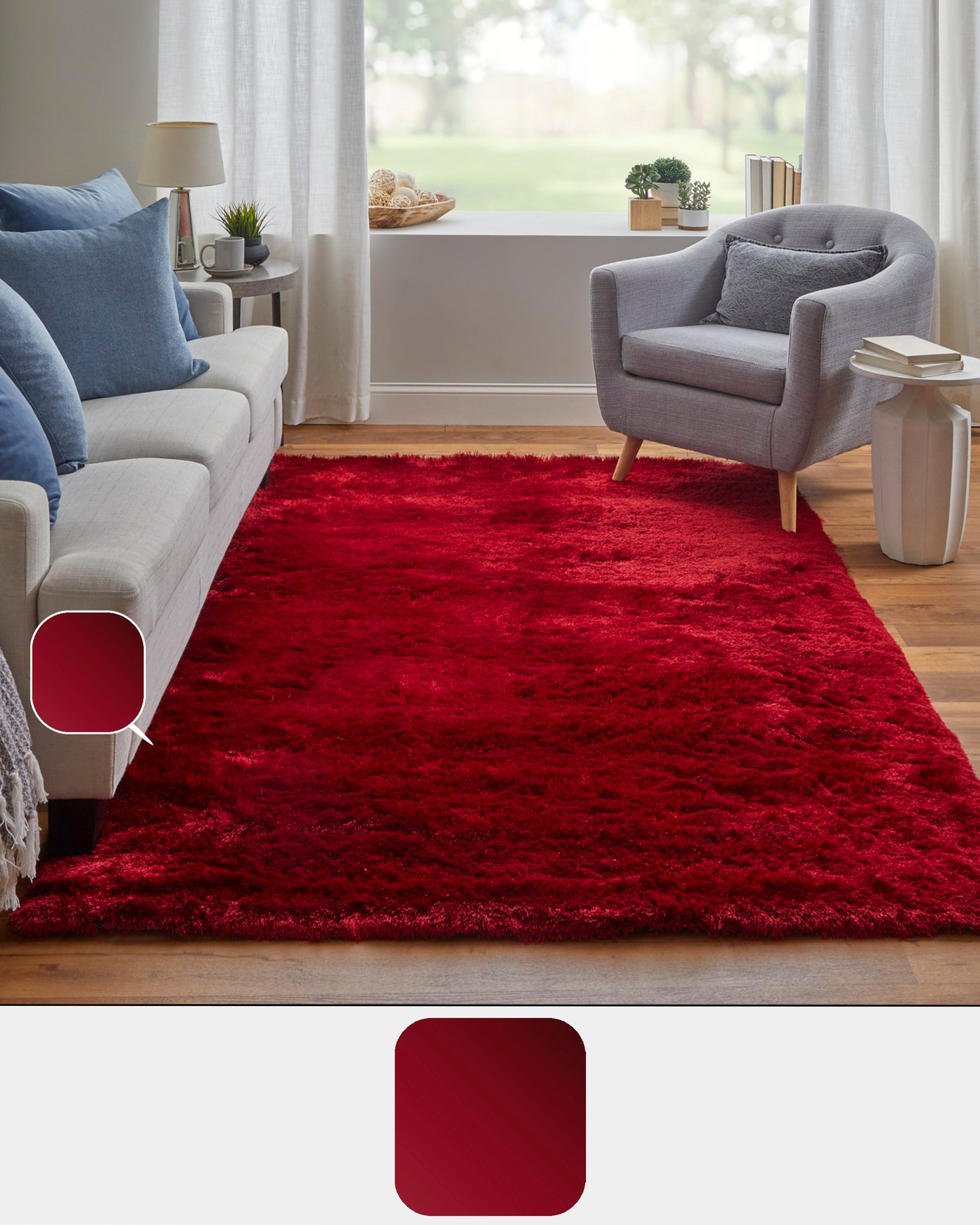 Indochine Modern/Luxury & Glam/Casual Red/Purple Round Rug