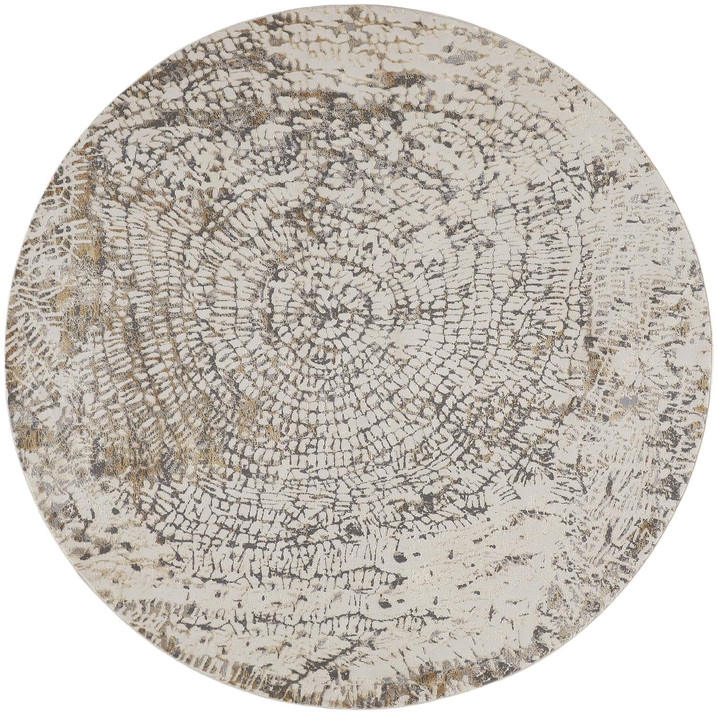 Parker Transitional/Casual Abstract Ivory/Tan/Gray - Feizy Rug