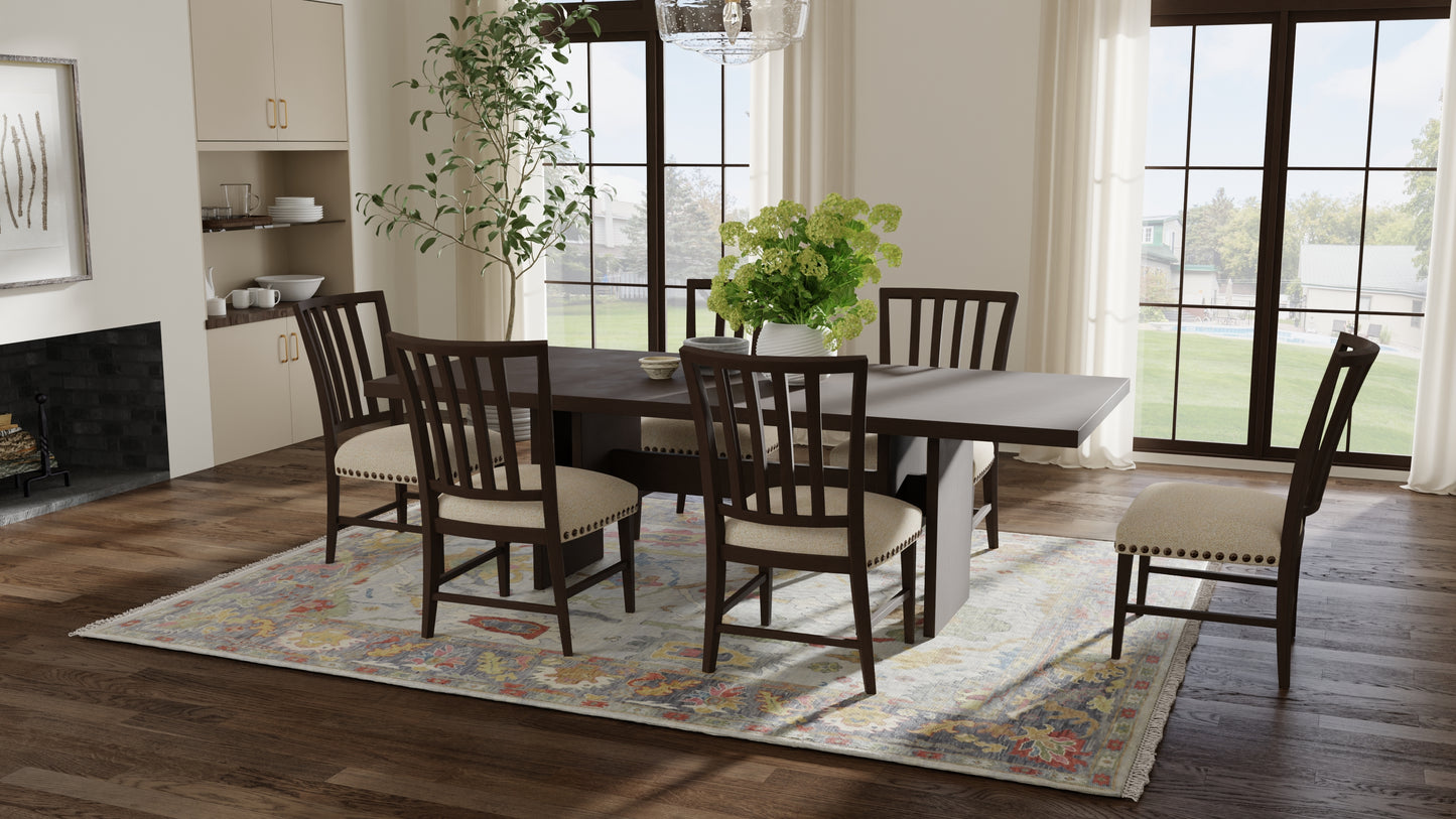 Karina Traditional/Persian/Craftsman Blue/Gray/Gold Area Rug