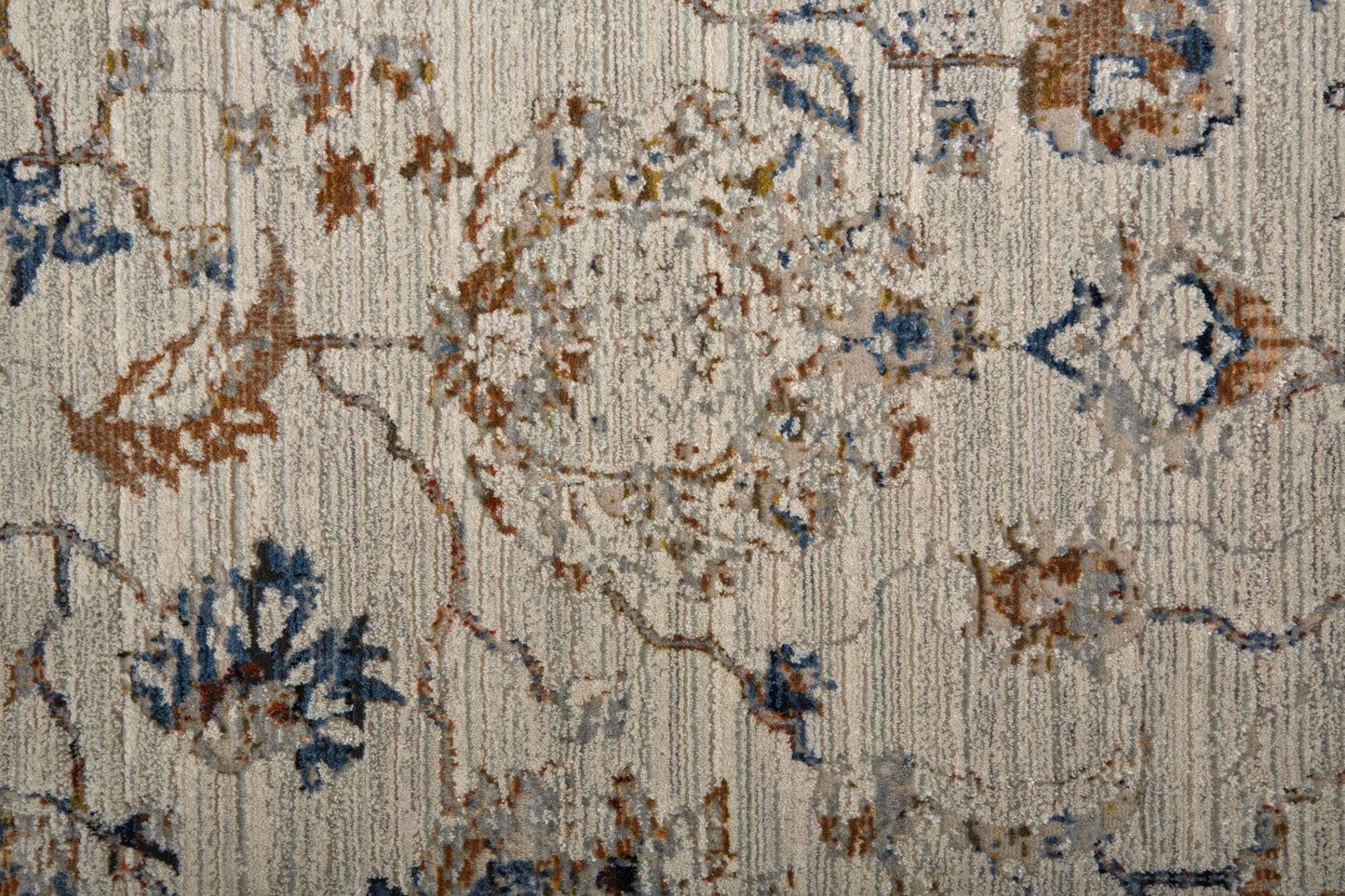 Kaia Transitional/Casual/Bohemian & Eclectic Ivory/Orange/Blue Accent Rug