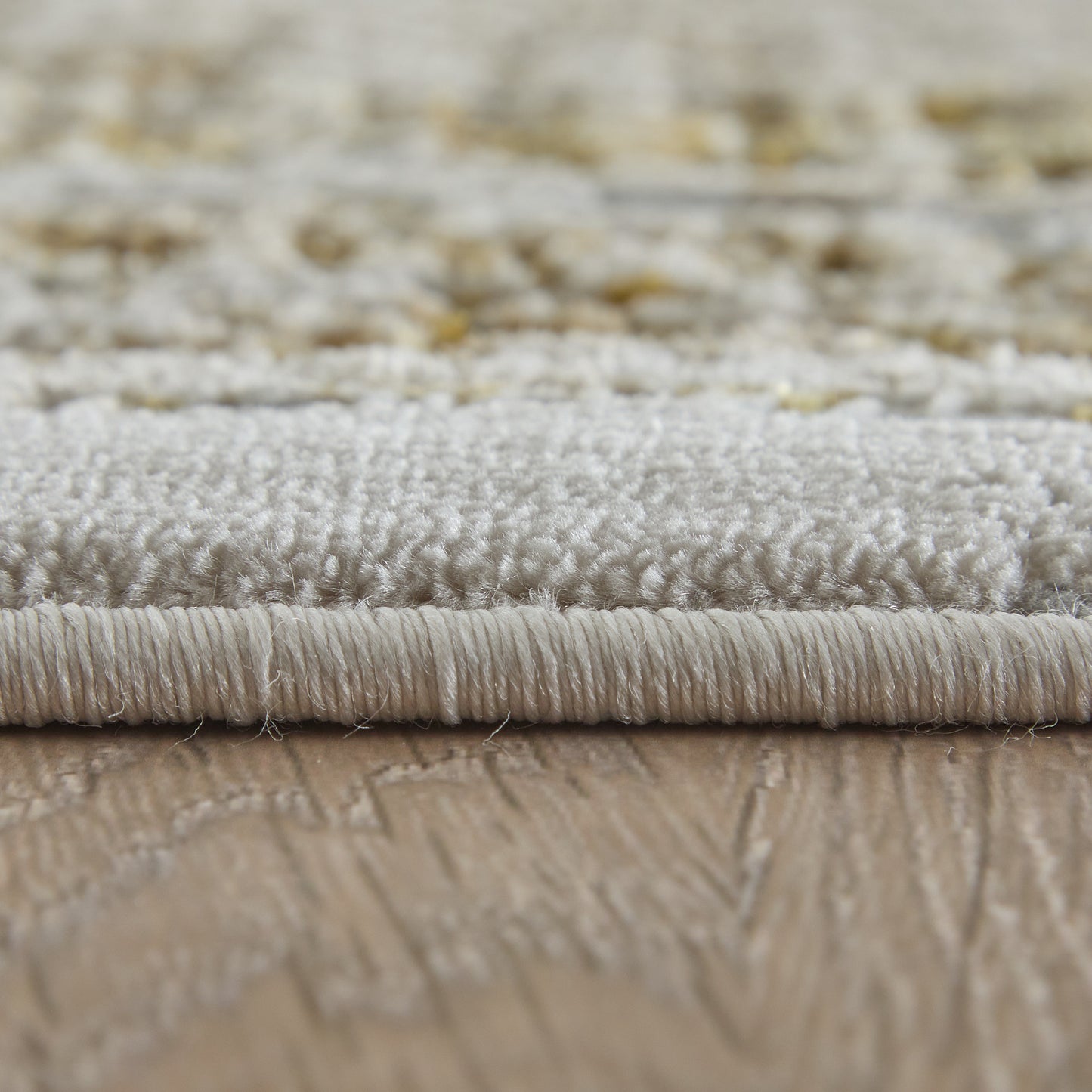 Aura Modern/Industrial Abstract/Gradient & Ombre Gold/Gray/Ivory - Feizy Rug