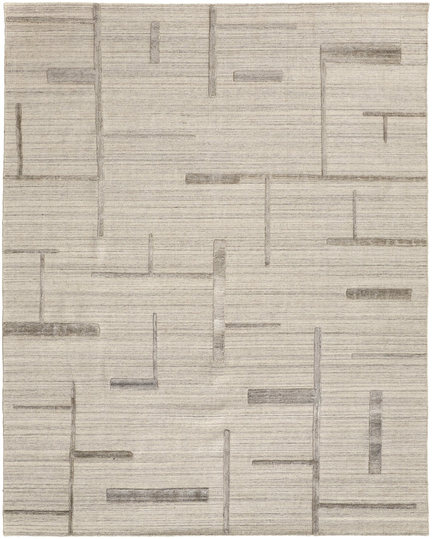 Longridge Modern/Casual/Scandinavian Geometric Ivory/Tan - Feizy Rug