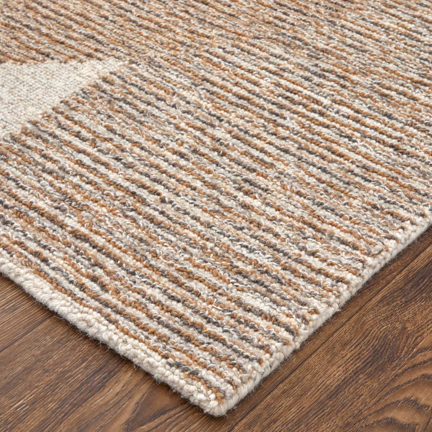 Pollock Modern/Casual/Bohemian & Eclectic Watercolor/Abstract Brown/Tan/Ivory - Feizy Rug