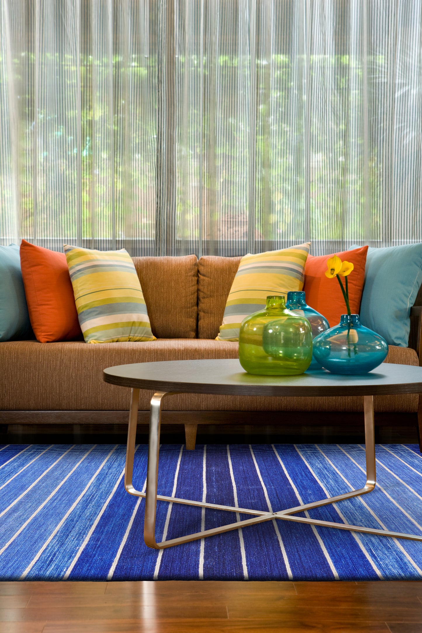 Santino Transitional/Casual/Nautical & Coastal Stripes Blue - Feizy Rug