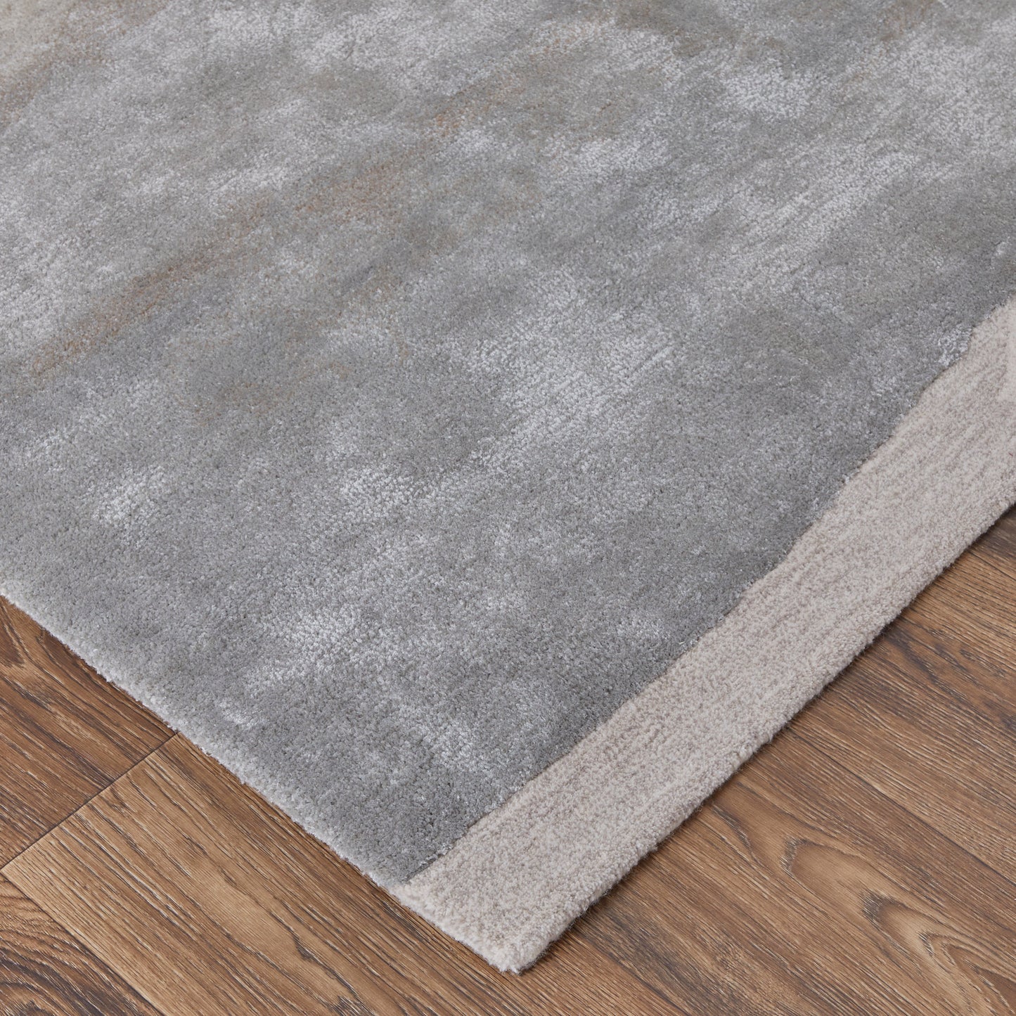 Anya Transitional/Industrial/Casual Abstract/Watercolor Ivory/Gray - Feizy Rug