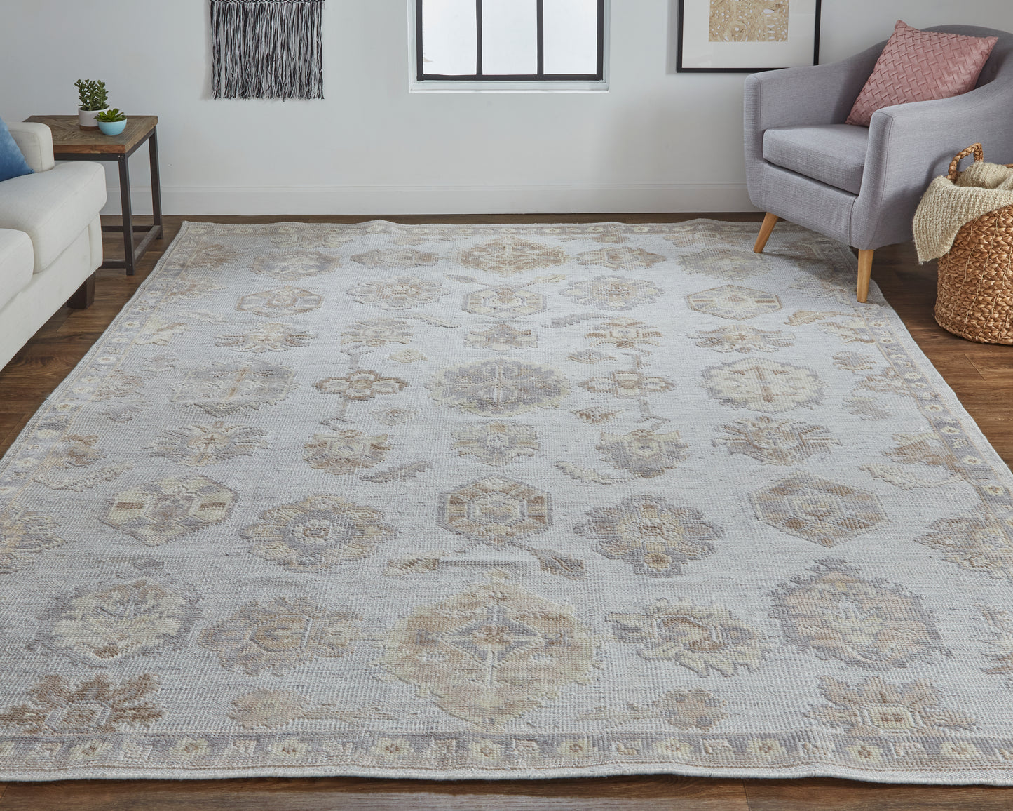 Wendover Transitional/Vintage Oriental Ivory/Silver/Tan - Feizy Rug
