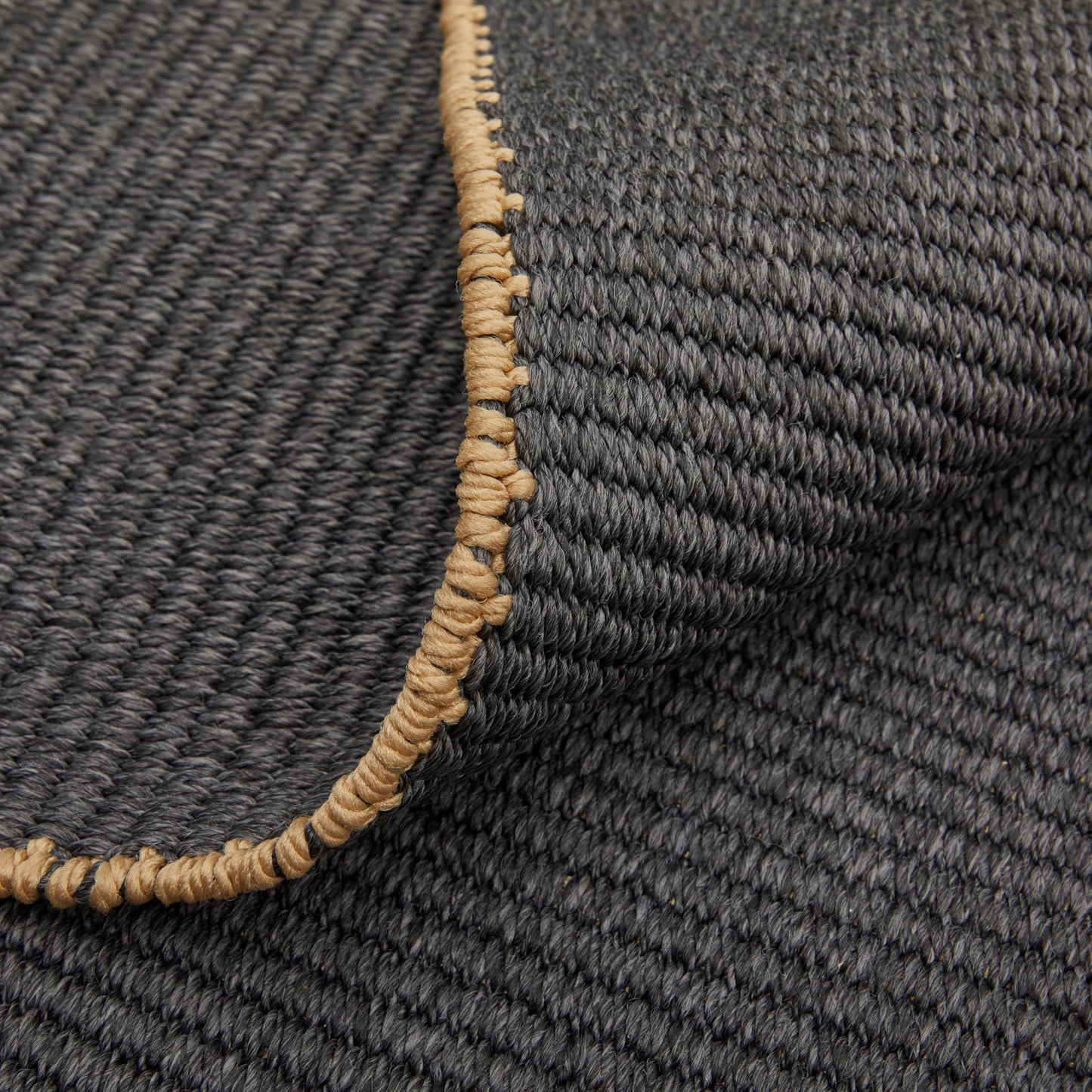 Theo Modern/Casual Solid Gray/Tan - Feizy Rug