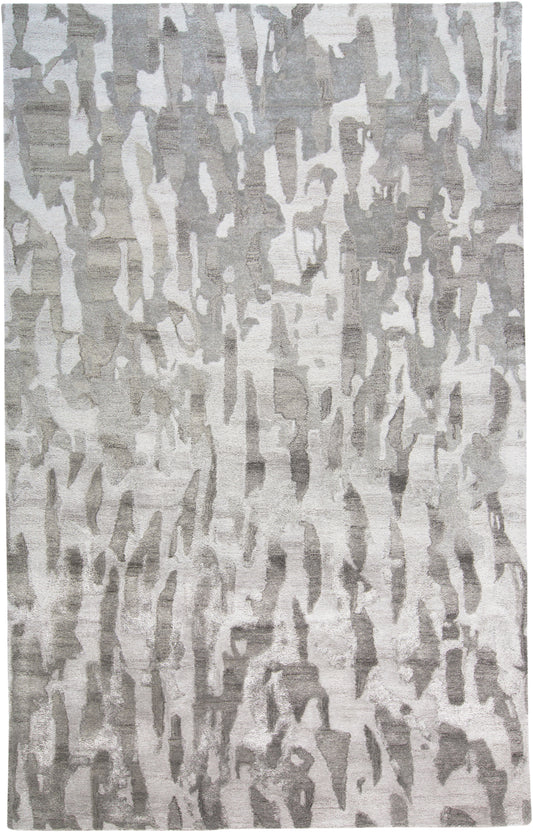 Dryden Transitional/Industrial/Casual Abstract/Watercolor Gray/Taupe/Silver - Feizy Rug