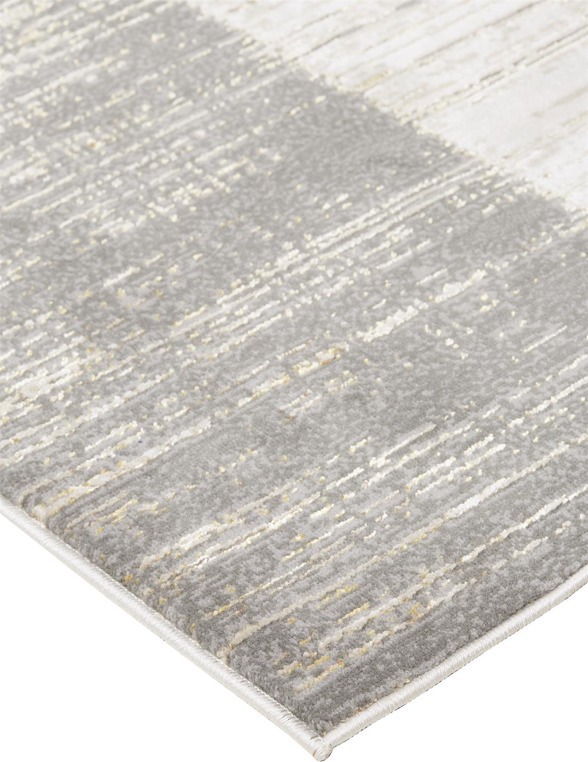 Aura Modern/Casual/Industrial Gray/Ivory Area Rug