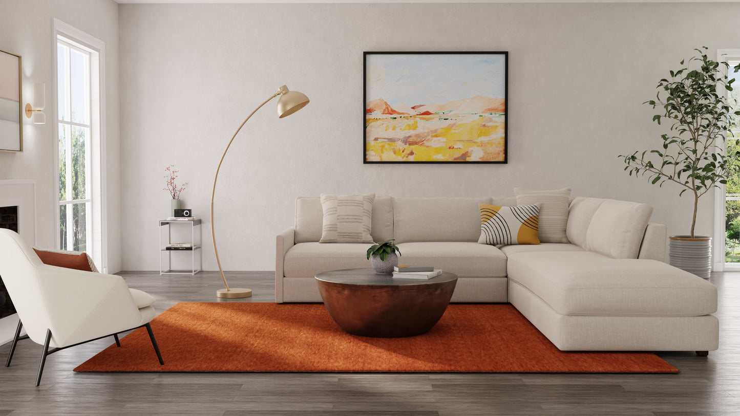 Luna Modern/Casual Orange Area Rug