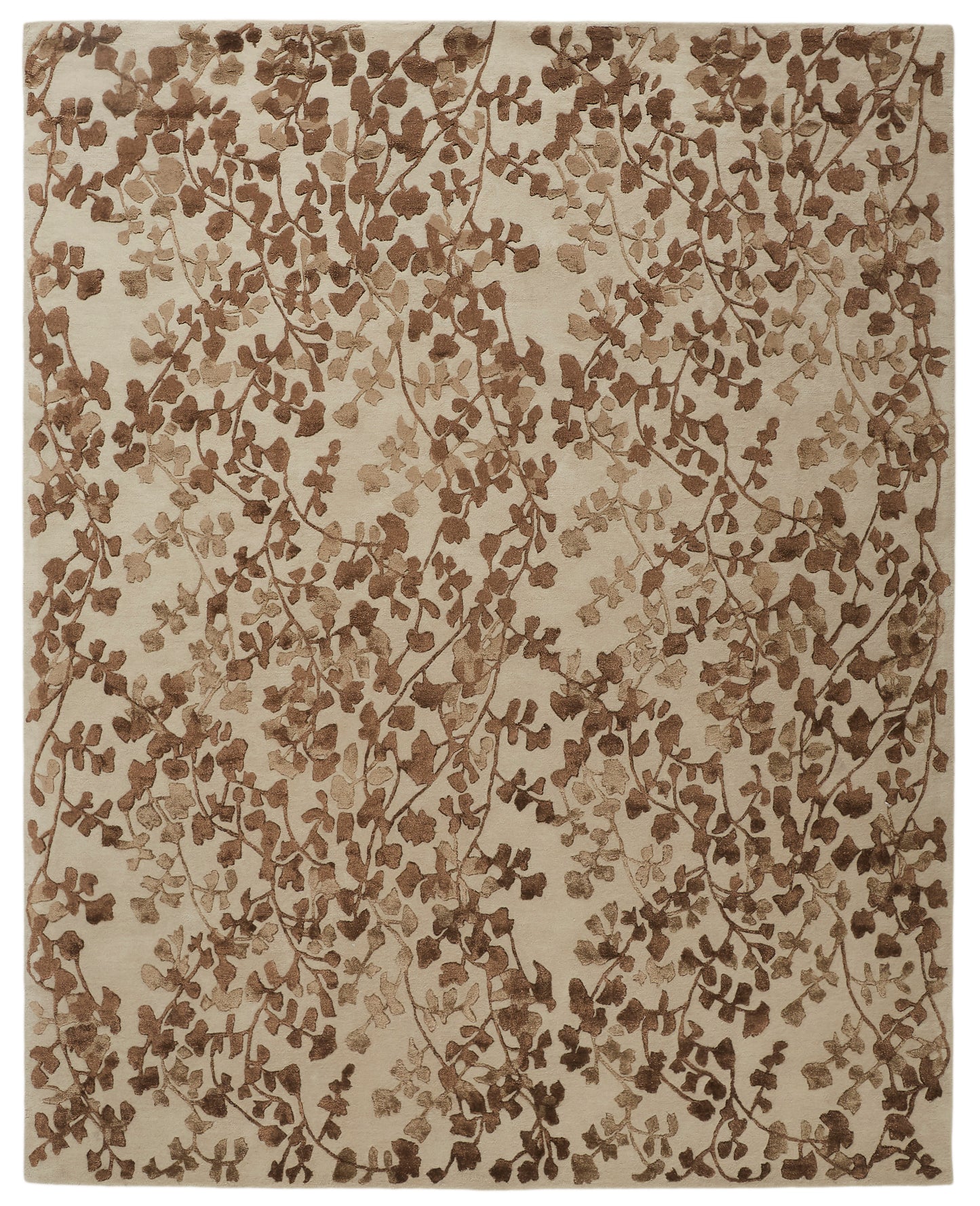 Bella Transitional/Casual Floral & Botanical Ivory/Taupe/Brown - Feizy Rug
