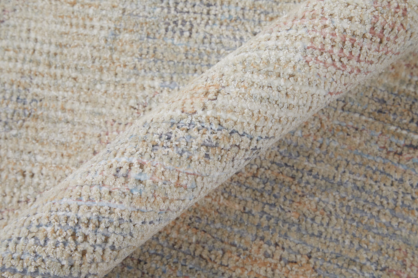 Caldwell Transitional/Bohemian & Eclectic/Casual Ivory/Tan/Blue Area Rug