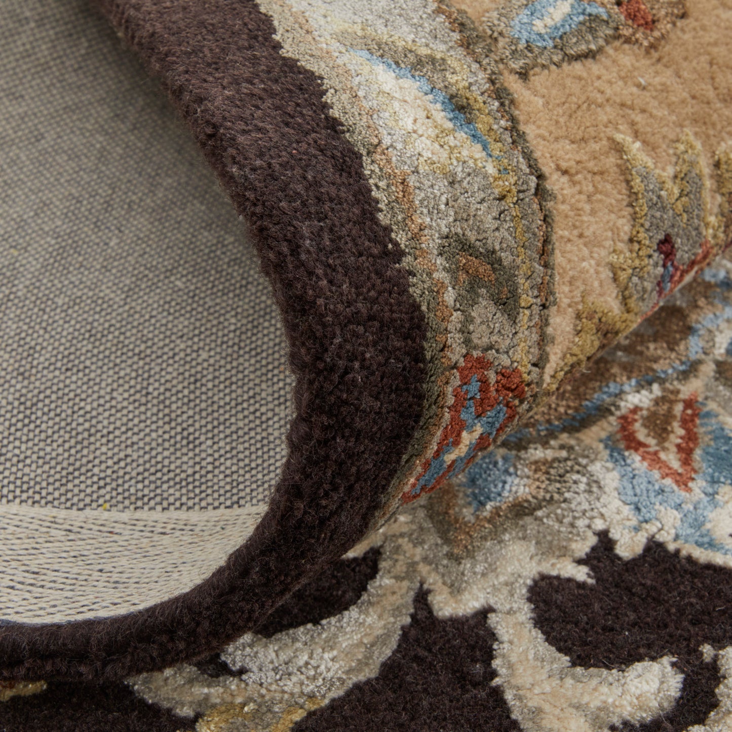 Prescott Traditional/Classic/French & Victorian Floral & Botanical/Oriental/Bordered Brown/Tan/Orange - Feizy Rug