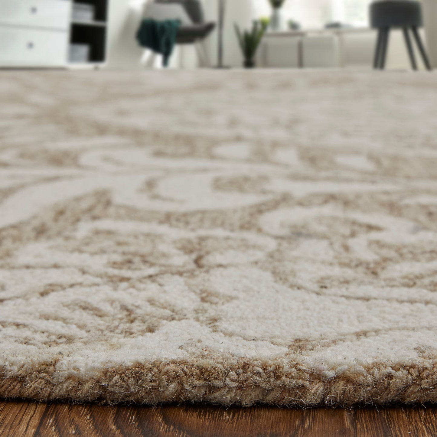 Belfort Transitional/Classic/Bohemian & Eclectic Tan/Ivory Accent Rug  Feizy Rugs Small Parcel,Feizy Rugs,Belfort,Tan/Ivory,2' x 3',Accent Rug,Wool,Transitional/Classic/Bohemian & Eclectic,India