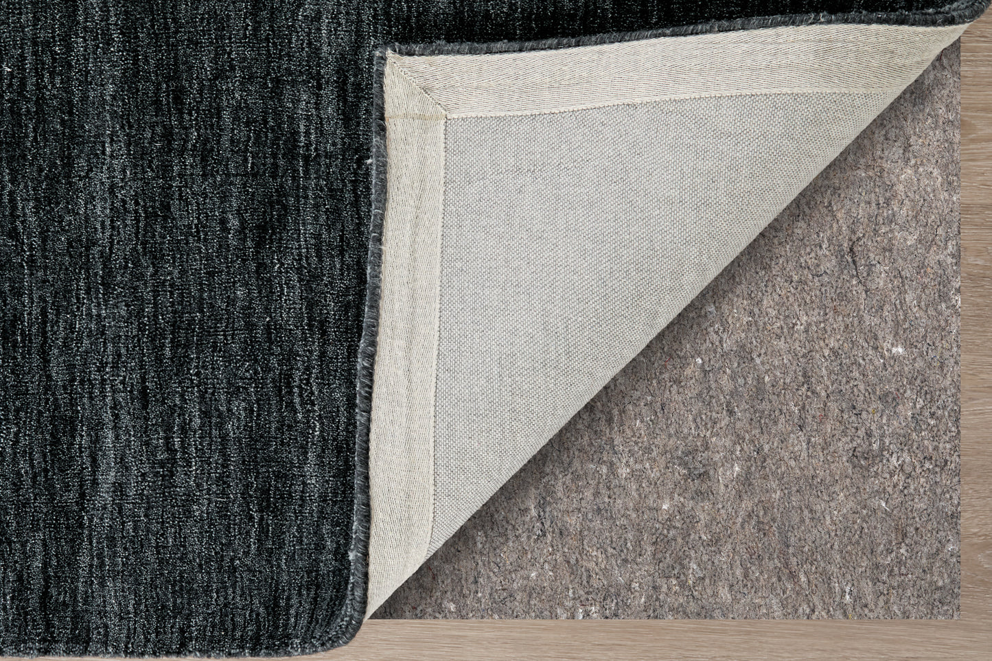 Luna Modern/Casual Solid Black - Feizy Rug