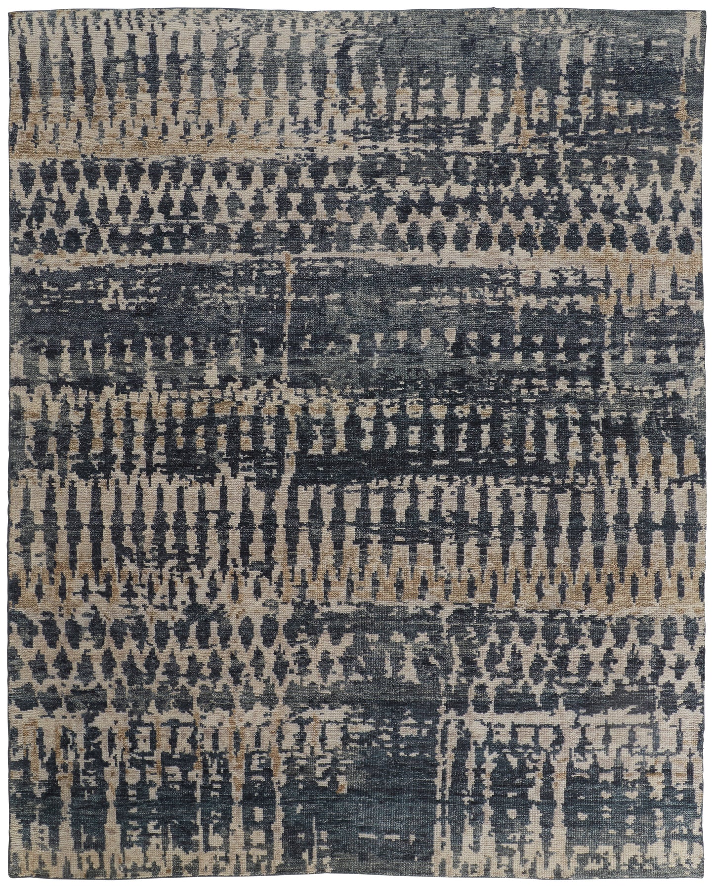 Palomar Transitional/Casual/Farmhouse Abstract/Geometric/Diamond Blue/Gray/Tan - Feizy Rug