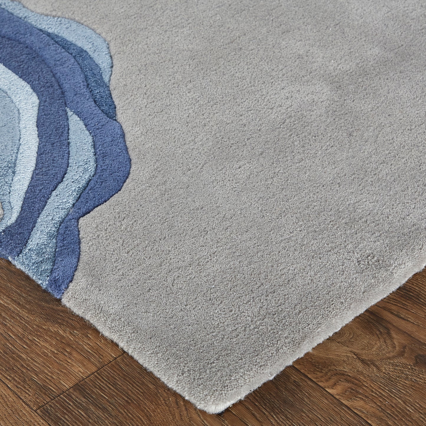 Serrano Transitional/Industrial/Casual Abstract/Watercolor Gray/Blue - Feizy Rug