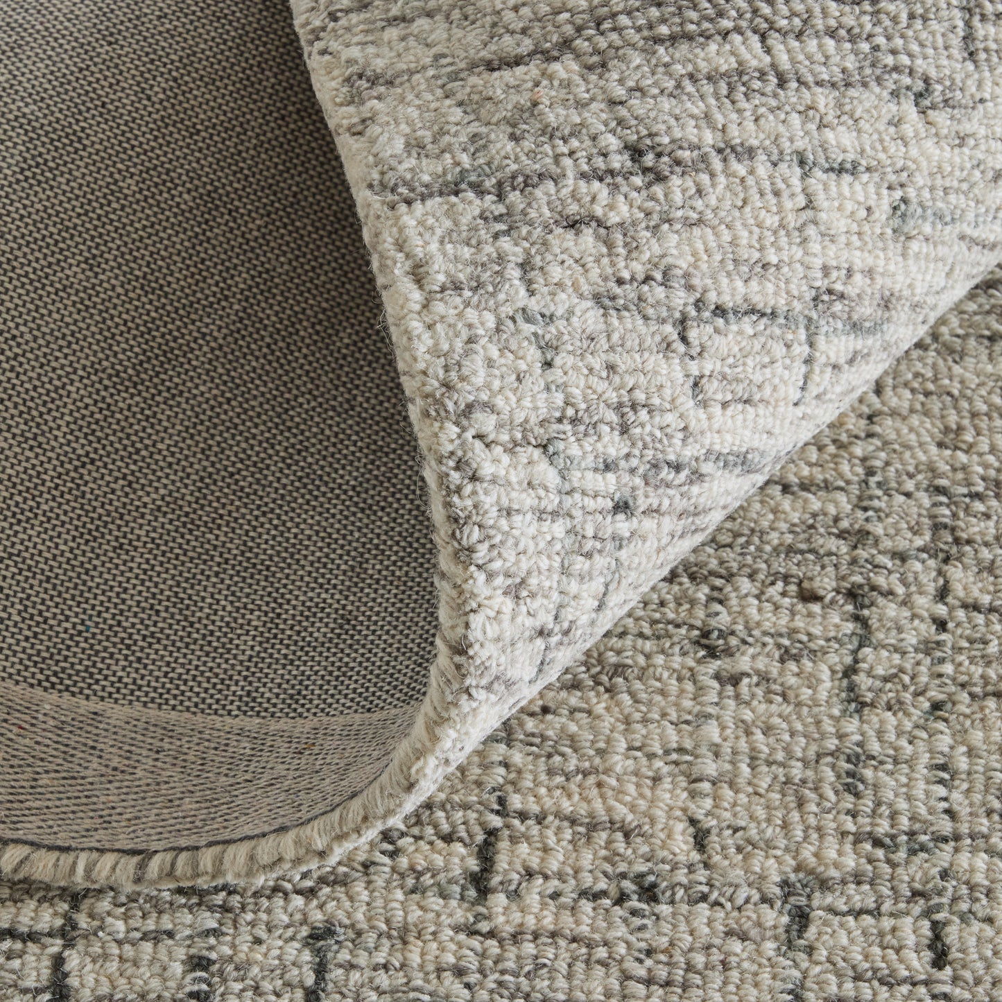 Belfort Transitional/Casual/Scandinavian Solid/Geometric/Distressed Ivory/Gray/Taupe - Feizy Rug