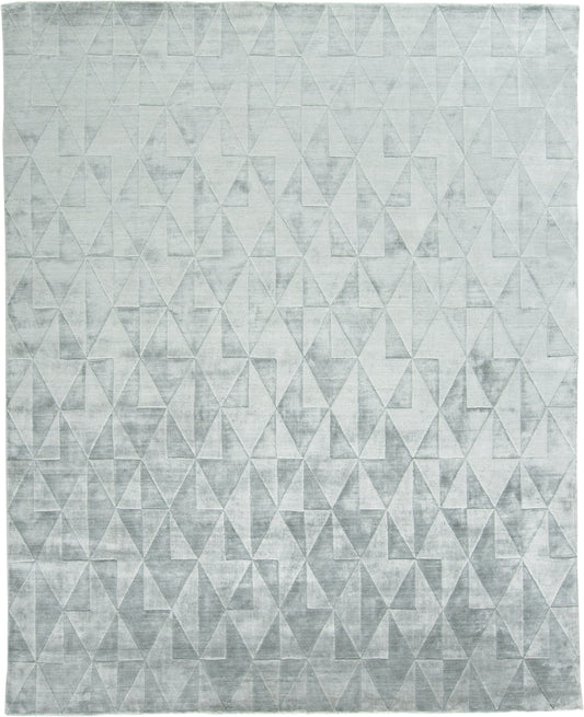 Gramercy Modern/Global/Mid-Century Modern Geometric/Argyle/Diamond Gray/Ivory/Silver - Feizy Rug