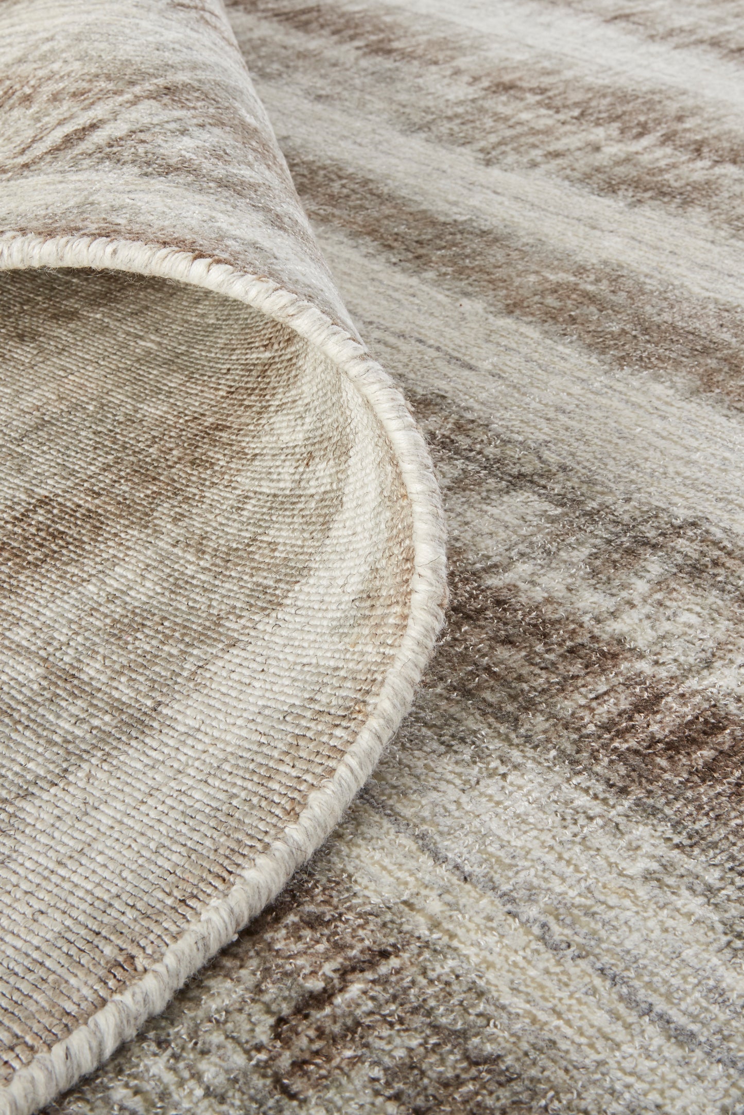 Mackay Transitional/Casual Tan/Ivory/Brown Accent Rug