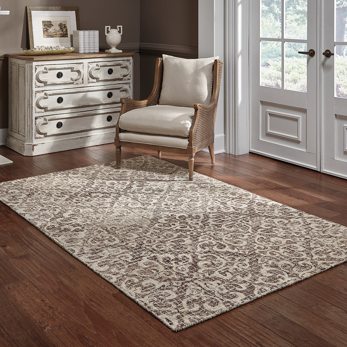 TALLAVERA 55607 Brown Rug - ORIENTAL WEAVERS
