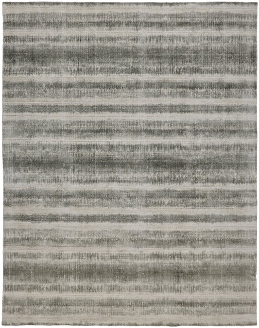 Mackay Transitional/Casual Stripes Ivory/Green - Feizy Rug