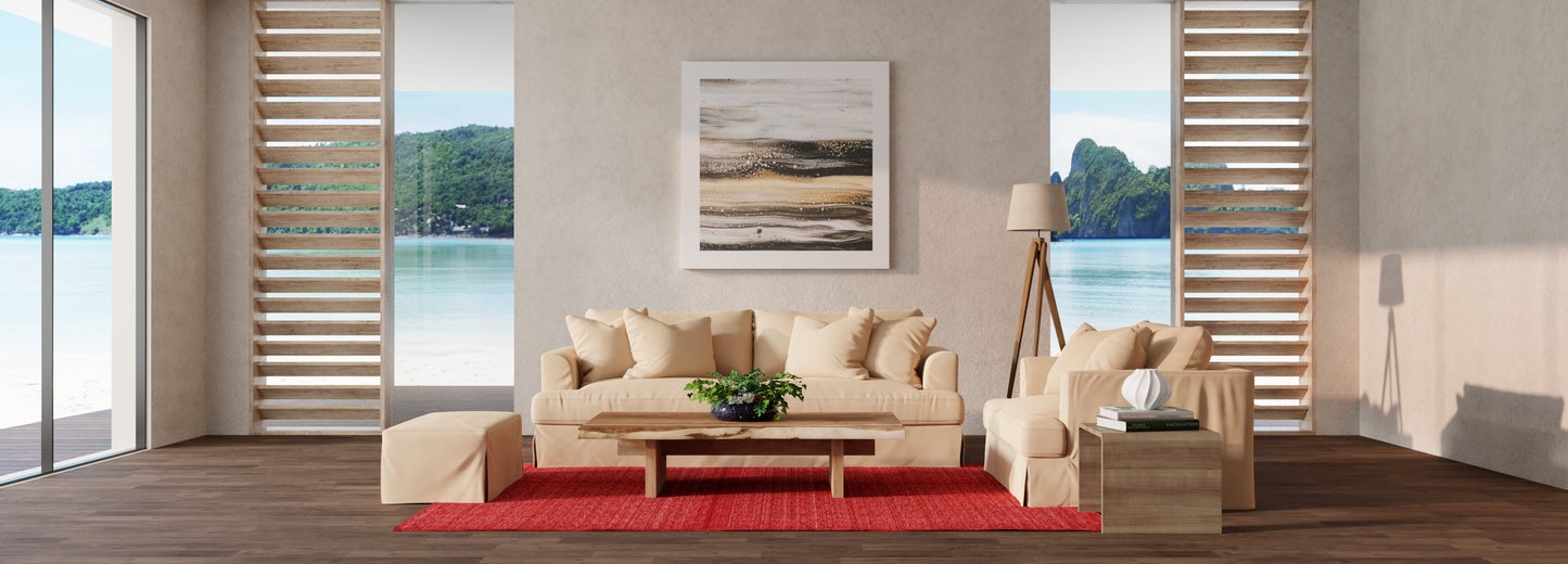 Luna Modern/Casual Red Round Rug