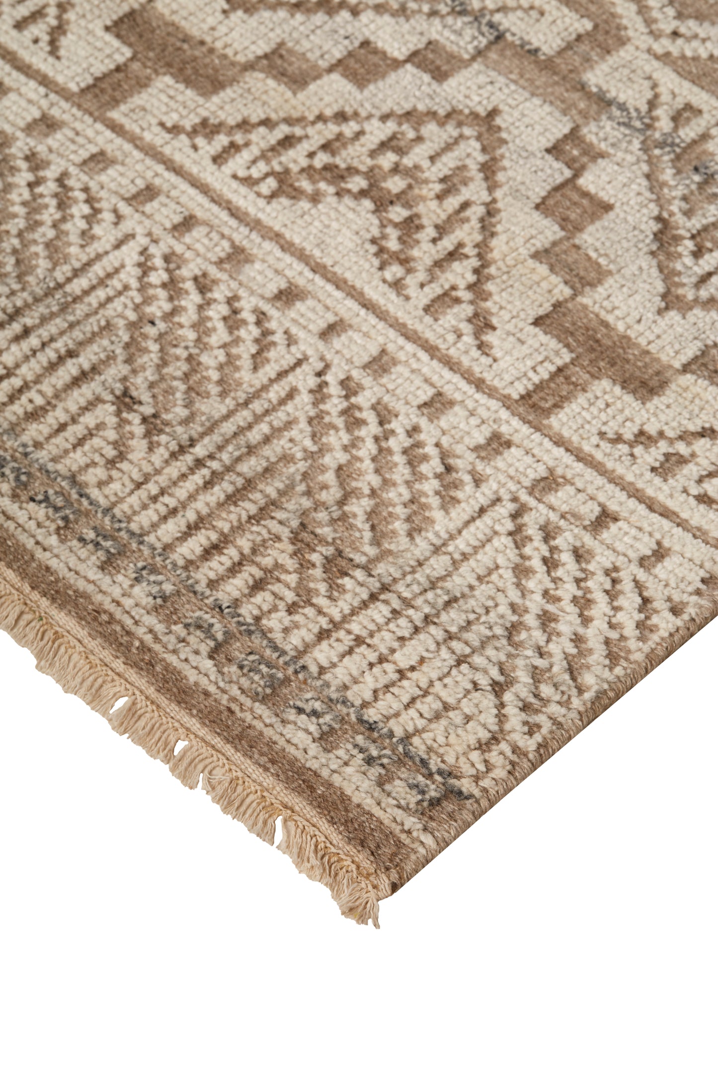 Payton Transitional/Farmhouse/Scandinavian Diamond/Trellis & Lattice Ivory/Tan/Gray - Feizy Rug
