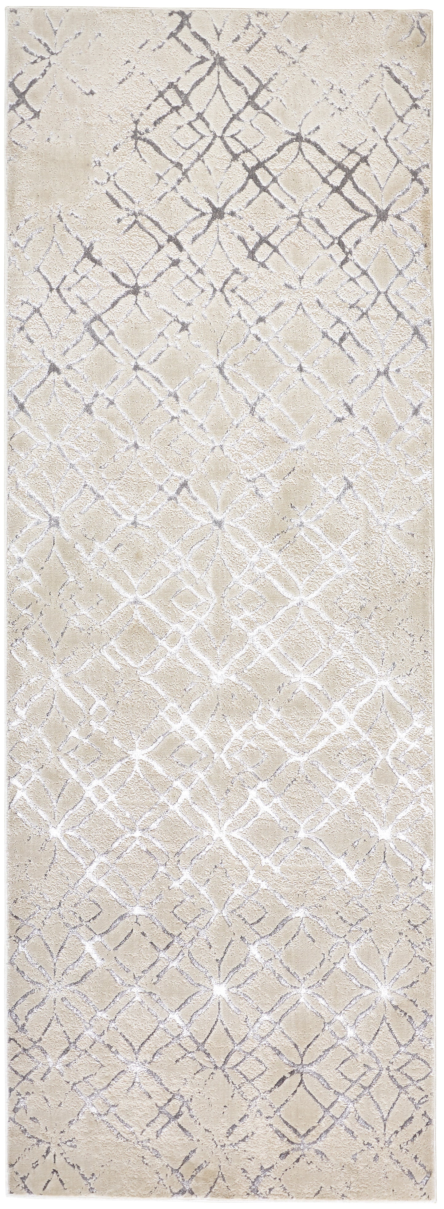 Micah Modern/Industrial/Luxury & Glam Distressed/Abstract Silver/Gray/White - Feizy Rug