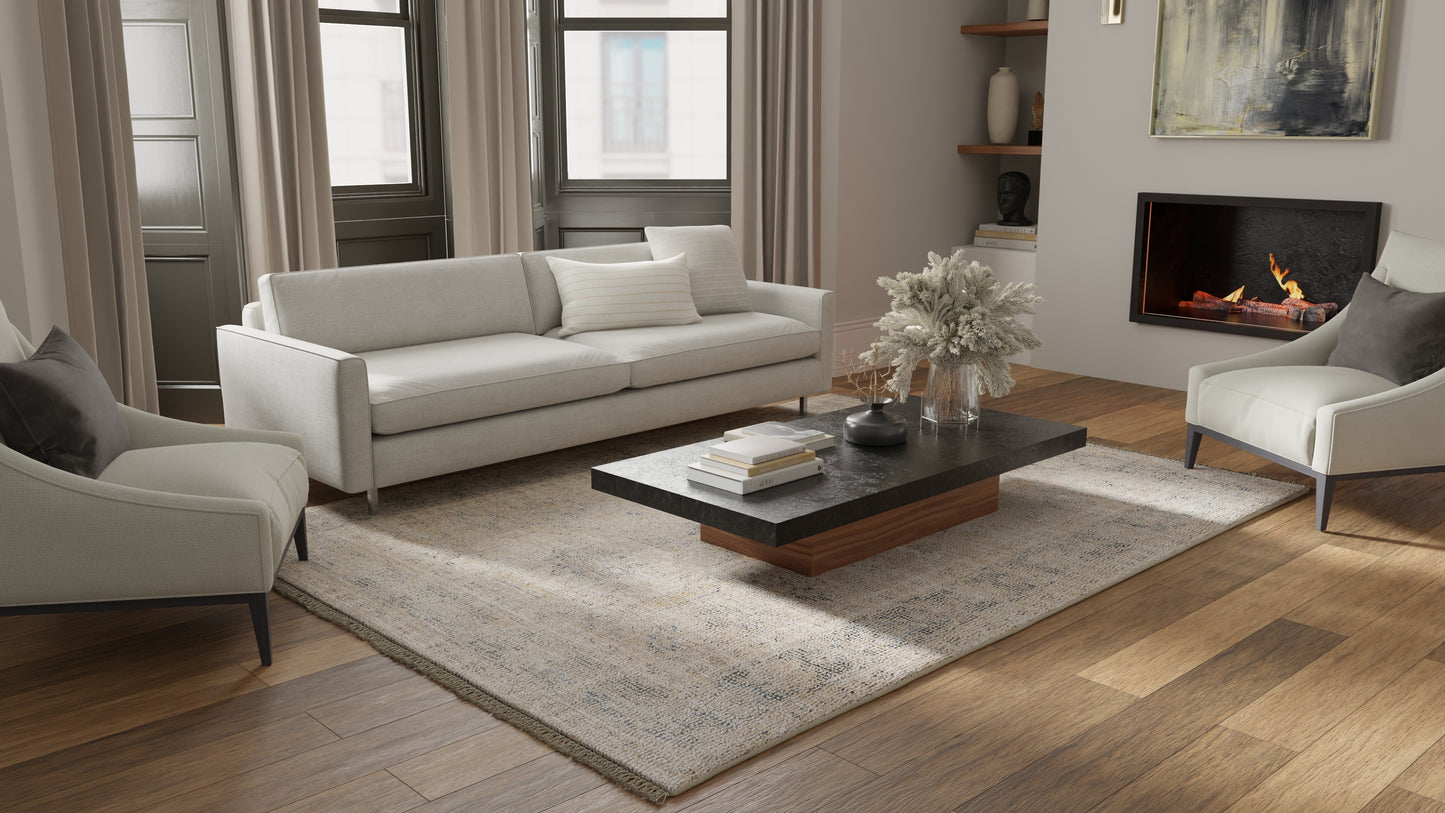 Caldwell Transitional/Bohemian & Eclectic/Vintage Tan/Gray/Gold Area Rug