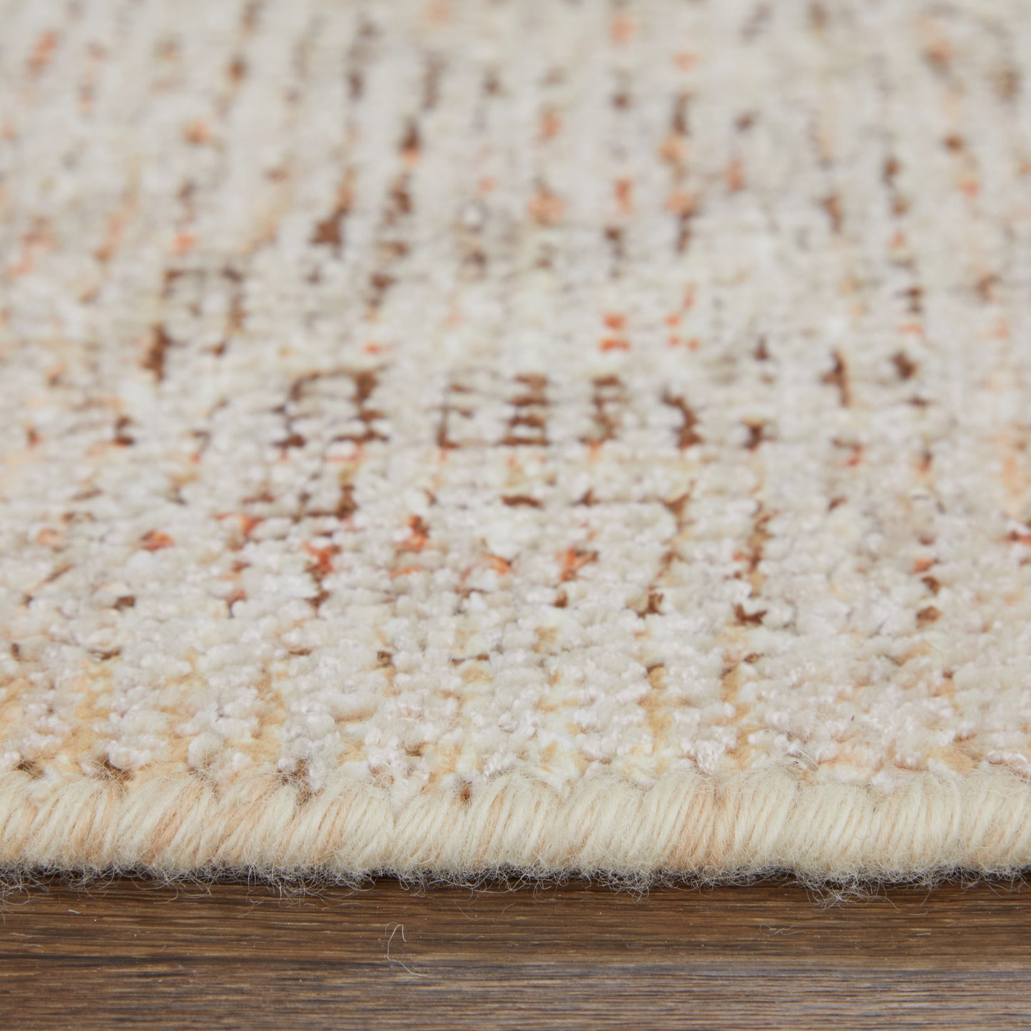 Caldwell Transitional/Bohemian & Eclectic/Global Orange/Tan/Ivory Area Rug