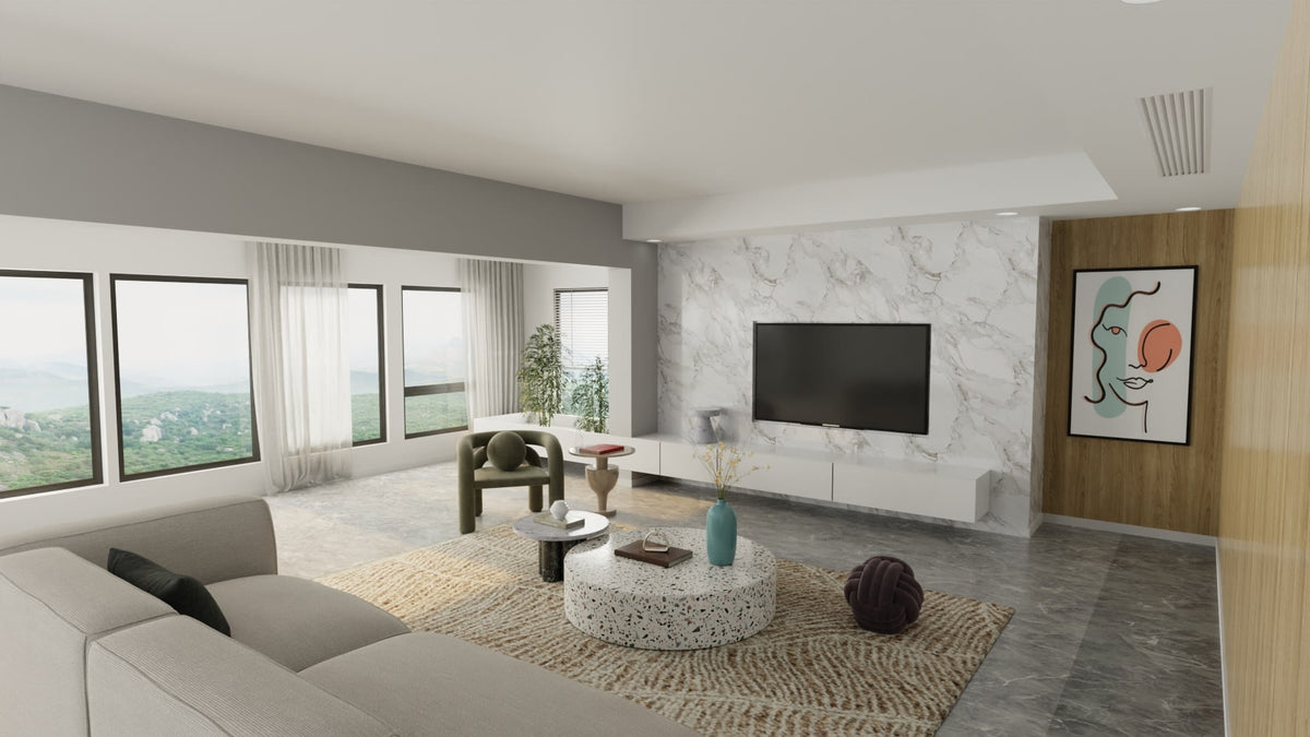 Winston Modern/Nautical & Coastal Floral & Botanical/Bordered/Abstract Taupe/Ivory - Feizy Rug