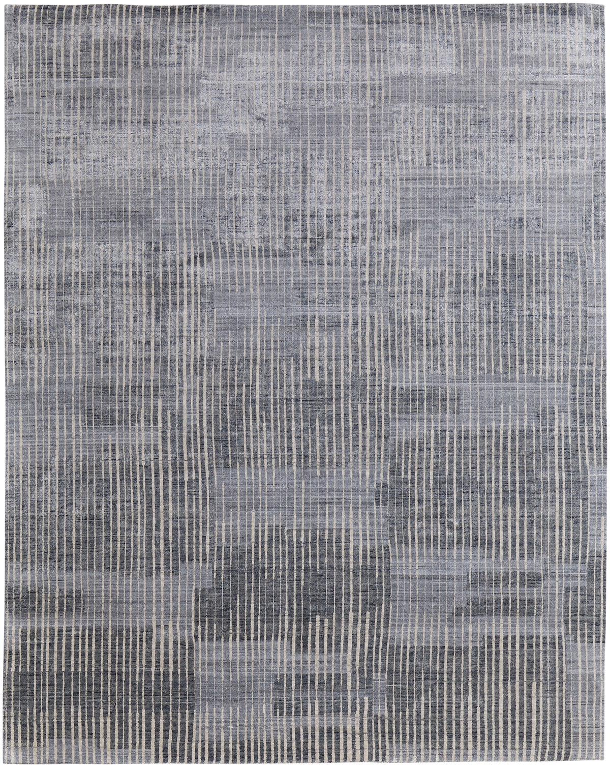 Eastfield Modern/Casual Abstract/Distressed Blue/Ivory/Gray 69AH - Feizy Rug
