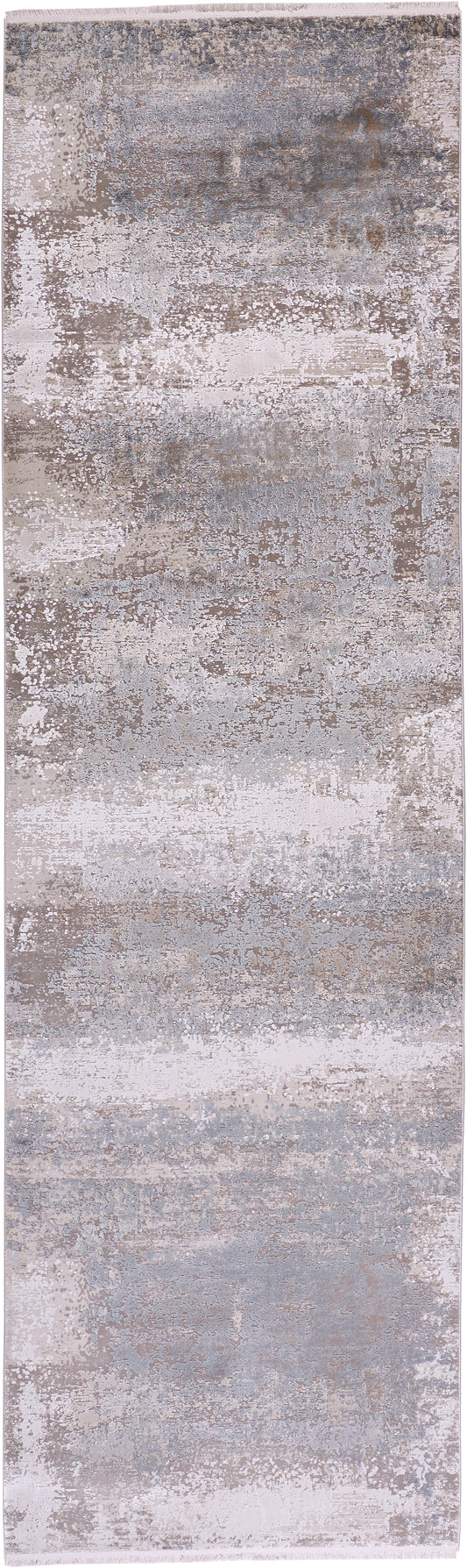 Cadiz Modern/Industrial/Luxury & Glam Taupe/Gray/Silver Runner  Feizy Rugs Small Parcel,Feizy Rugs,Cadiz,Taupe/Gray/Silver,3'1" x 10',Runner,Viscose/Acrylic,Modern/Industrial/Luxury & Glam,Turkey