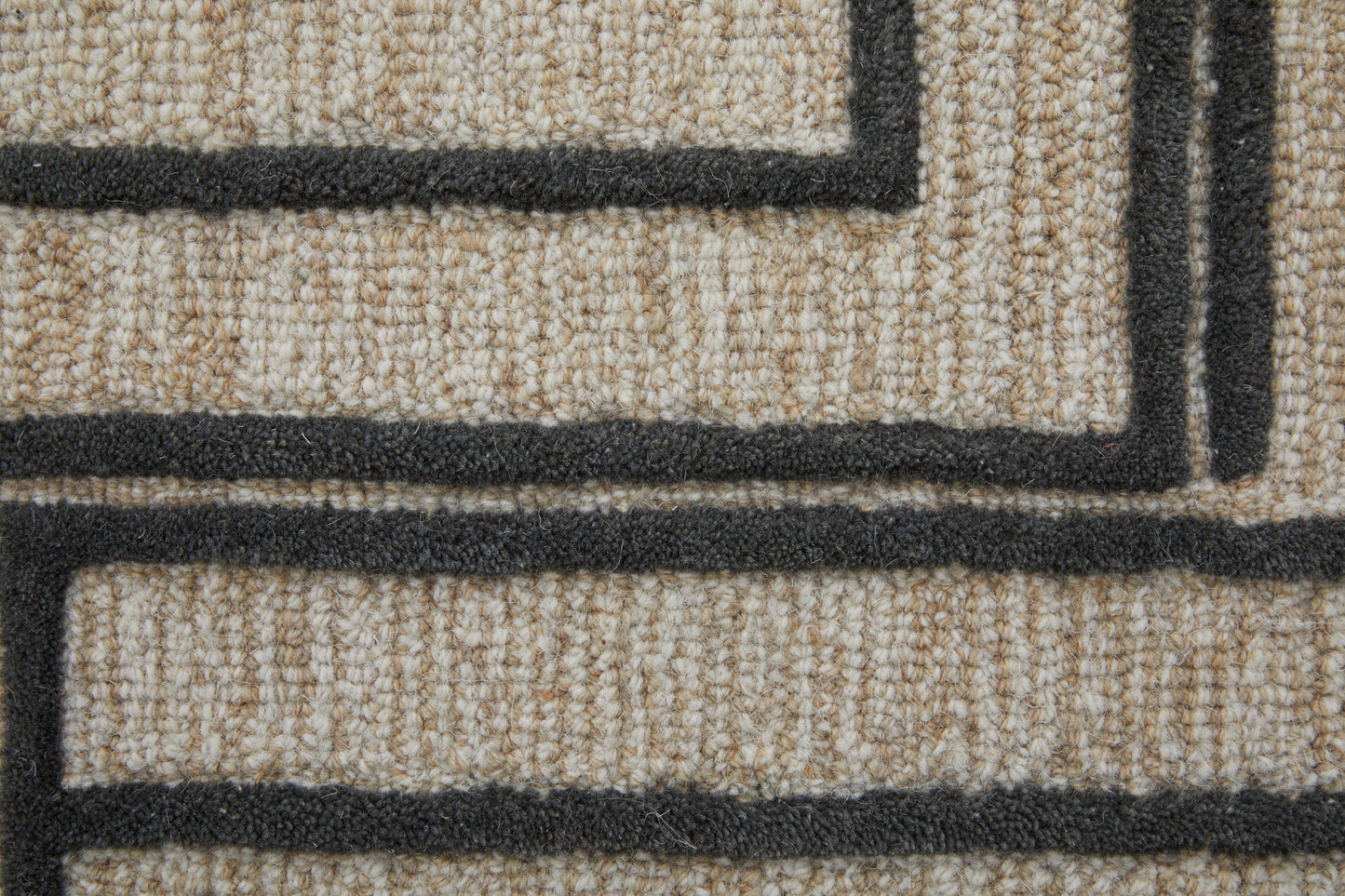 Gansett Modern/Casual Geometric/Stripes Tan/Brown - Feizy Rug