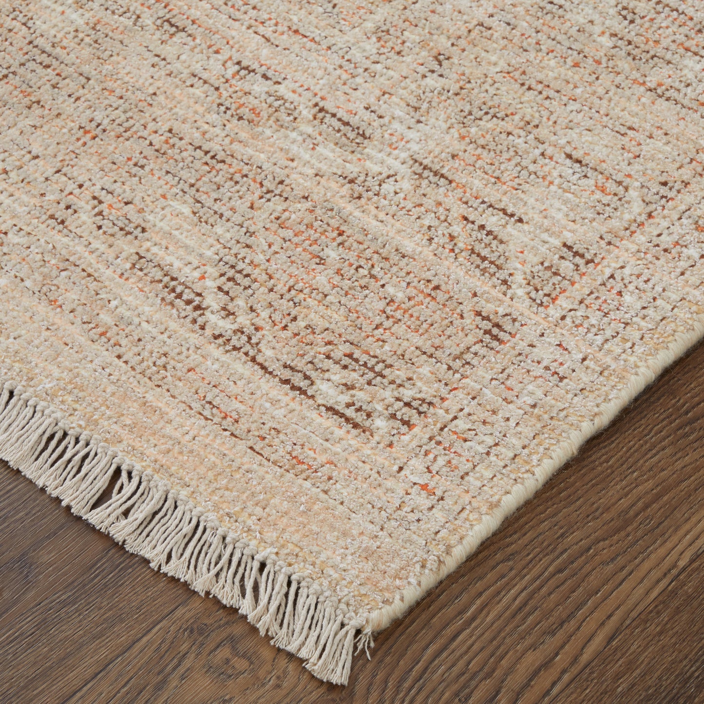 Caldwell Transitional/Bohemian & Eclectic/Global Orange/Tan/Ivory Area Rug