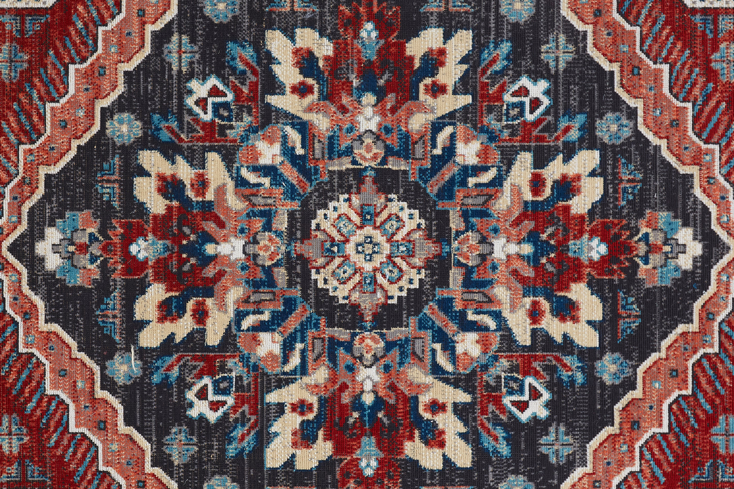 Nolan Transitional/Bohemian & Eclectic/Vintage Medallion/Persian/Distressed Red/Gray/Tan - Feizy Rug