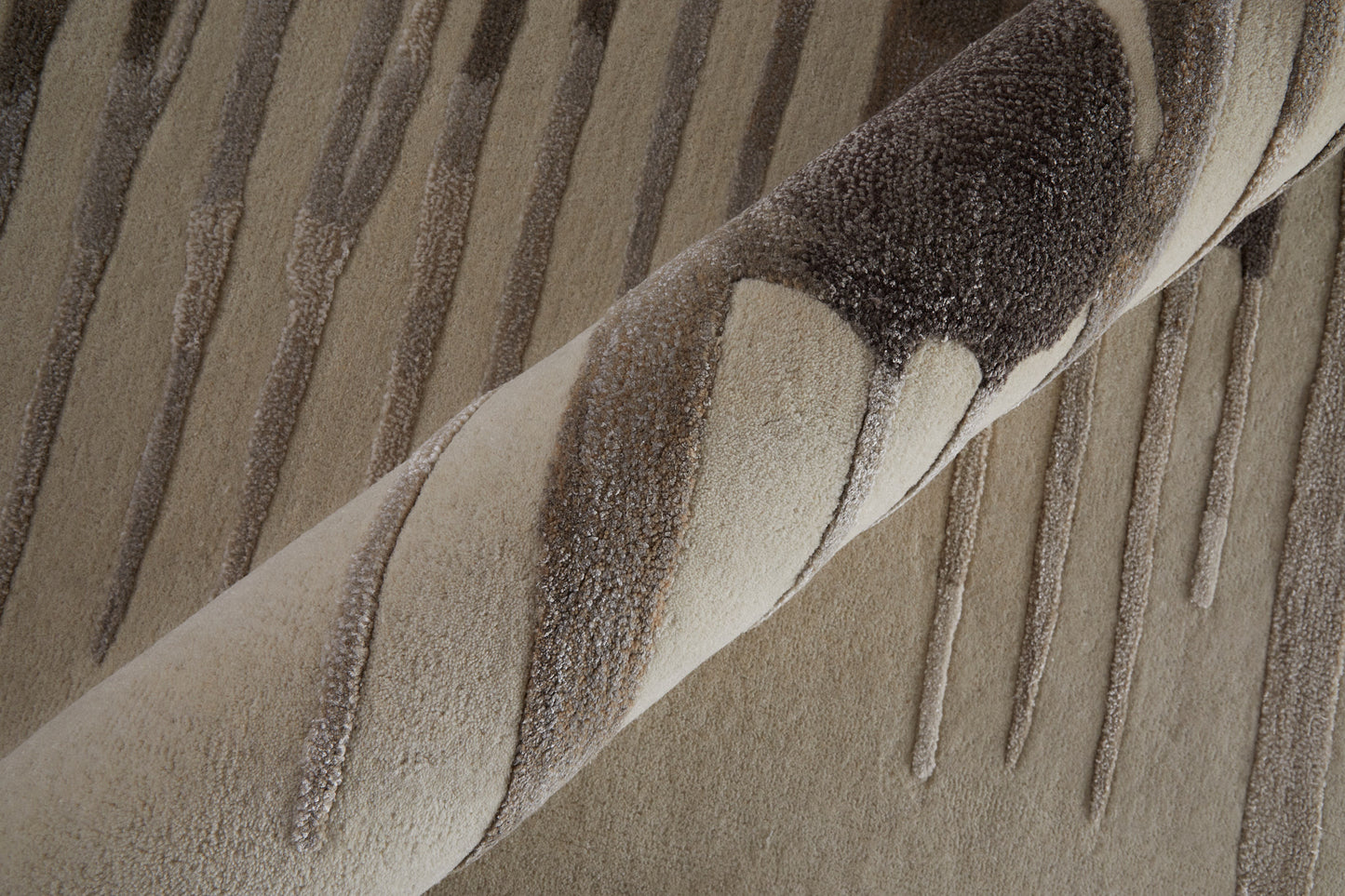 Anya Transitional/Industrial/Casual Ivory/Brown/Taupe Accent Rug