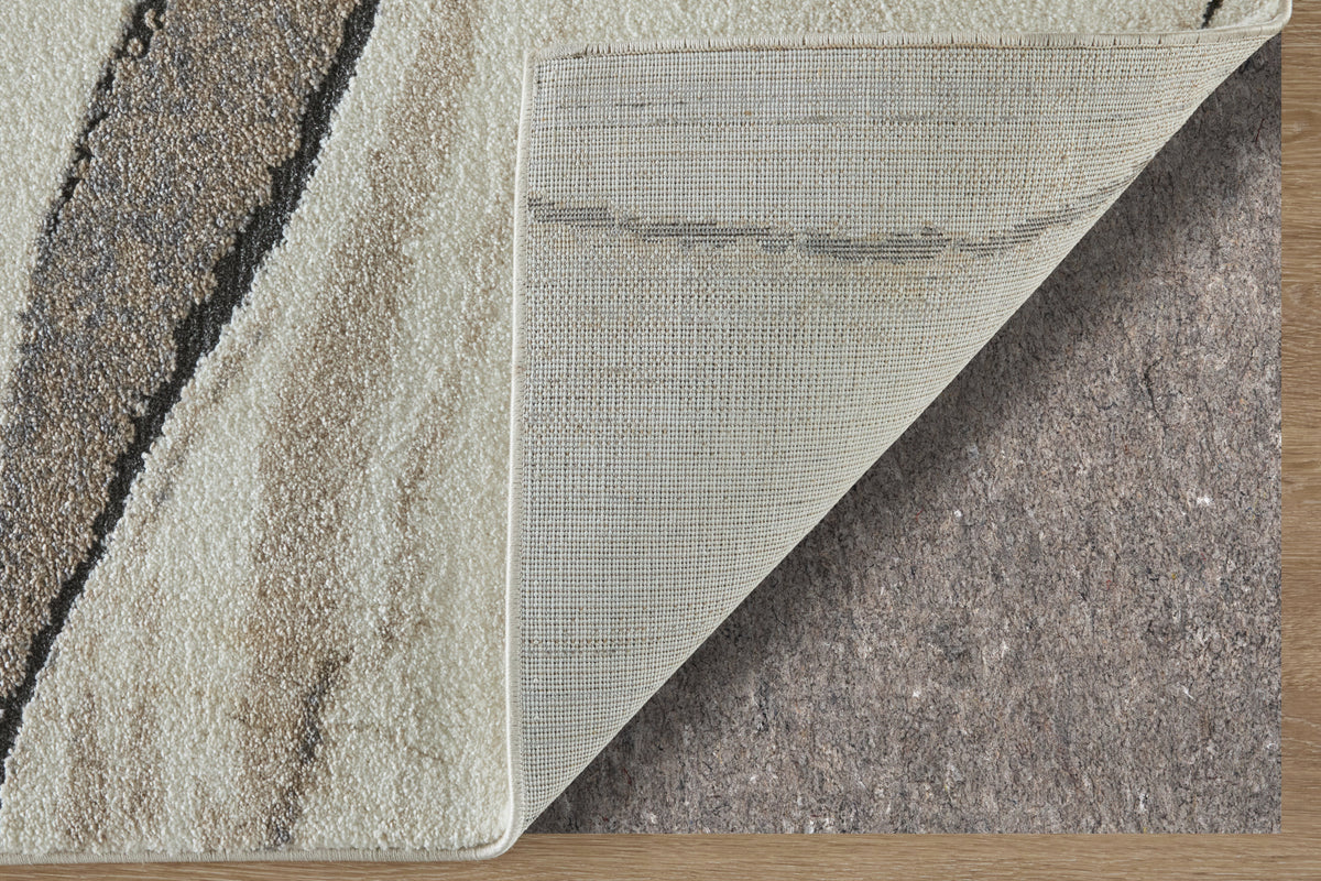 Gilmore Modern Abstract/Watercolor Ivory/Gray/Black - Feizy Rug