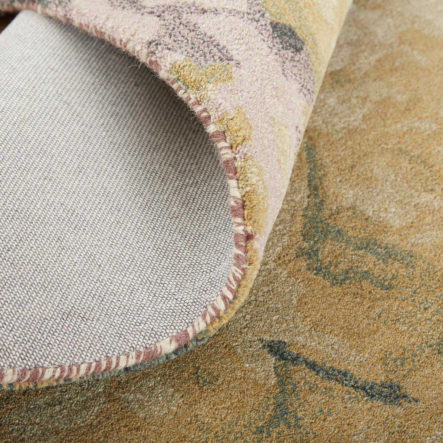 Amira Transitional/Industrial/Casual Abstract/Watercolor Gold/Purple/Green - Feizy Rug