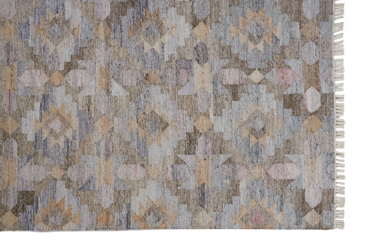 Beckett Transitional/Casual/Rustic Moroccan/Medallion Taupe/Gray/Blue - Feizy Rug