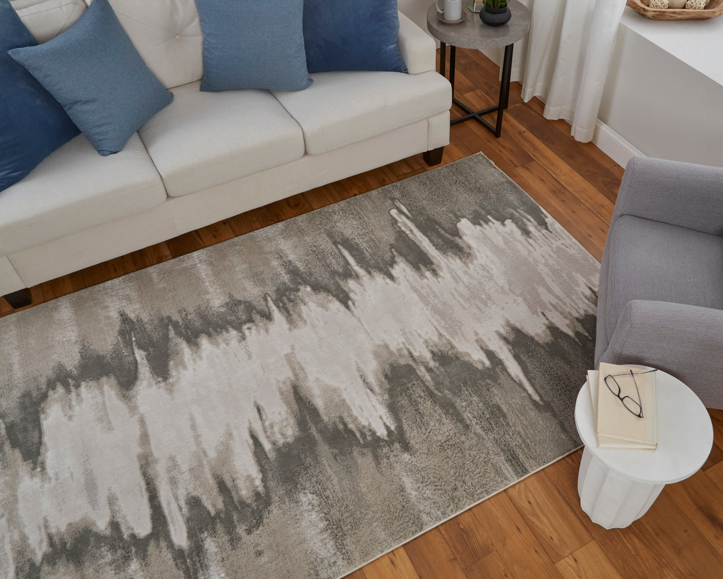 Micah Modern/Casual/Industrial Gray/Taupe/Ivory Runner  Feizy Rugs Small Parcel,Feizy Rugs,Micah,Gray/Taupe/Ivory,2'10" x 7'10",Runner,Polyester/Polypropylene,Modern/Casual/Industrial,Turkey