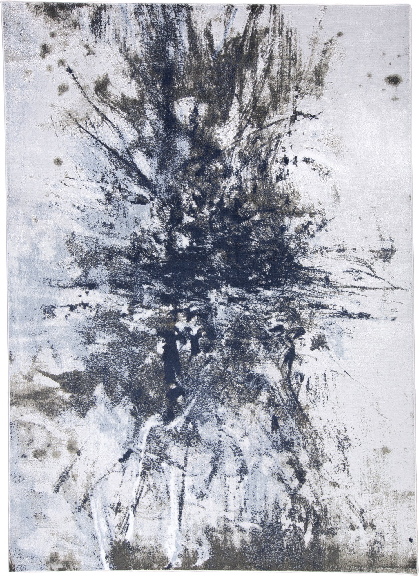 Gaspar Modern/Industrial/Luxury & Glam Abstract/Gradient & Ombre Blue/Gray/White - Feizy Rug